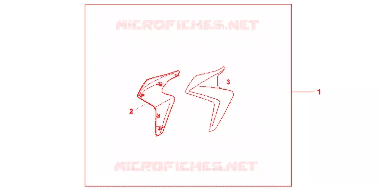 KIT SHROUD RADIATOR Honda MOTO 1000 CB 2010  CB1000RA