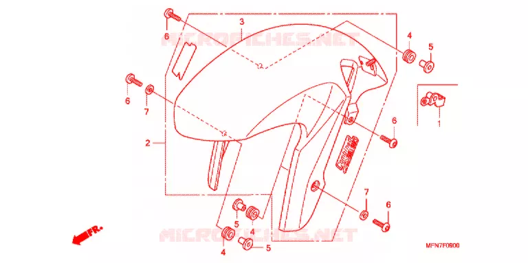 VOORSPATBORD Honda MOTO 1000 CB 2010  CB1000RAA