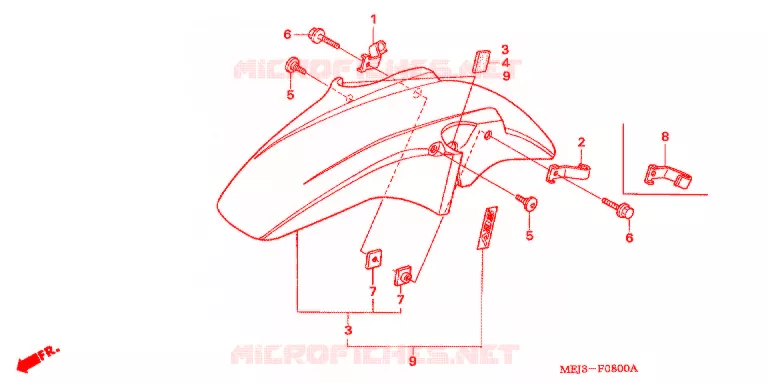 VOORSPATBORD Honda MOTO 1300 CB 2006  CB13005