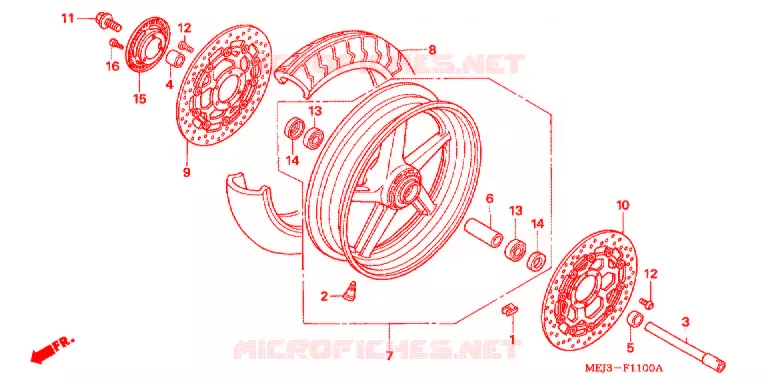 VOOR WIEL Honda MOTO 1300 CB 2005  CB13005