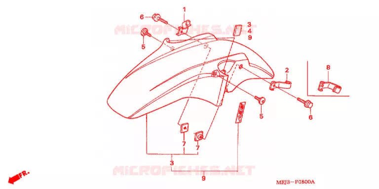 VOORSPATBORD Honda MOTO 1300 CB 2005  CB13005