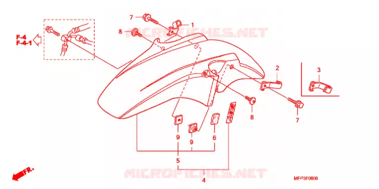 VOORSPATBORD Honda MOTO 1300 CB 2008  CB13008
