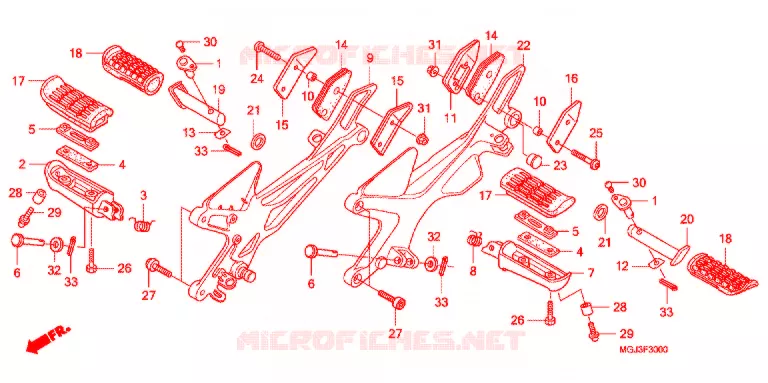 OPSTAP/KICKARM/ WISSEL PEDAAL Honda MOTO 1000 CBF 2011  CBF1000FAB