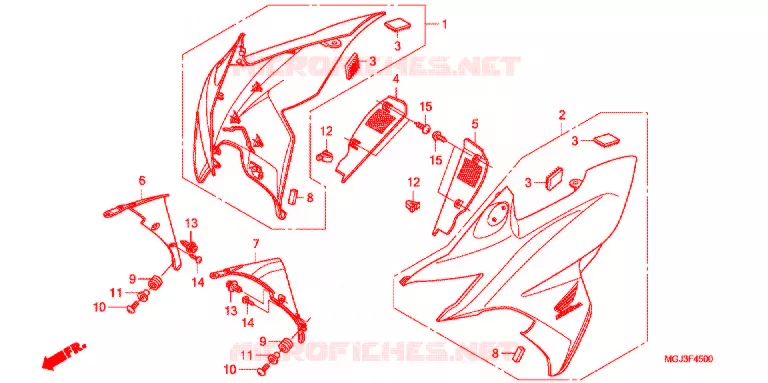 VOOR KAP Honda MOTO 1000 CBF 2011  CBF1000FAB