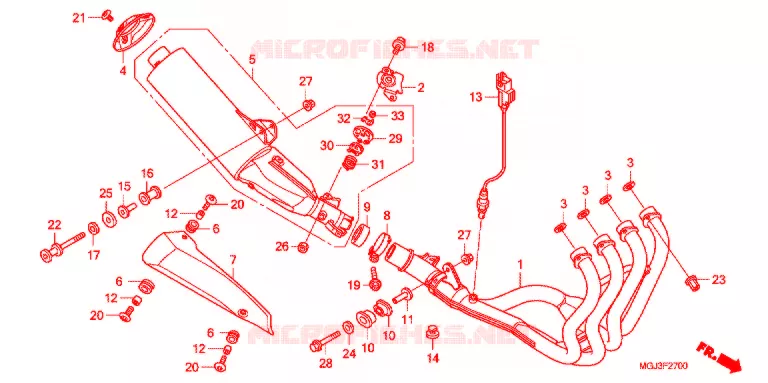 UITLAATDEMPER(2) Honda MOTO 1000 CBF 2011  CBF1000FAB