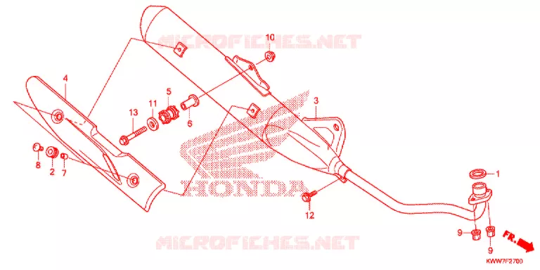 UITLAATDEMPER(2) Honda MOTO 110 WAVE 2012  AFS1102SHC
