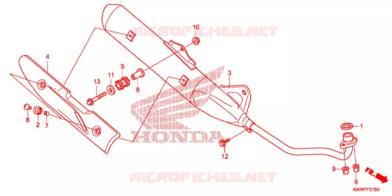 UITLAATDEMPER(2) Honda MOTO 110 WAVE 2013  AFS1102SHC