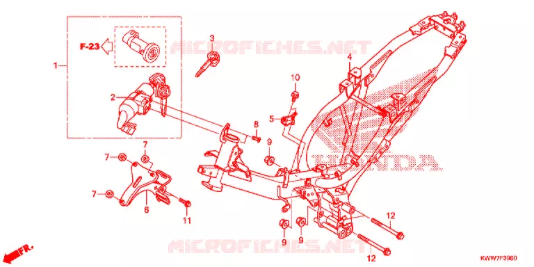 FRAME CHASSIS Honda MOTO 110 WAVE 2013  AFS1102SHC