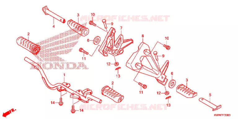 OPSTAP/KICKARM/ WISSEL PEDAAL Honda MOTO 110 WAVE 2013  AFS1102SHC