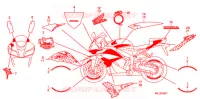 EMBLEEM/STREEP (8) voor Honda CBR 600 RR 2009