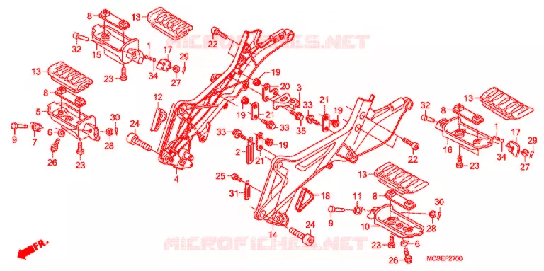 OPSTAP/KICKARM/ WISSEL PEDAAL Honda MOTO 1300 PAN-EUROPEAN 2012  ST1300A9