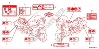 WAARSCHUWINGSLABEL (2) voor Honda PAN EUROPEAN 1300 ABS 2012