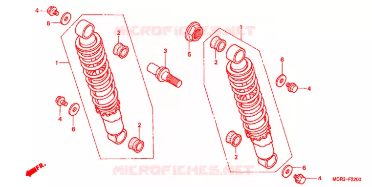 ACHTER KUSSEN(2) Honda MOTO 750 VT 2002  VT750DC2