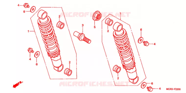 ACHTER KUSSEN(2) Honda MOTO 750 VT 2002  VT750DC2