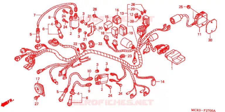 BEDRADINGSBUNDEL/ACCU Honda MOTO 750 VT 2002  VT750DC2