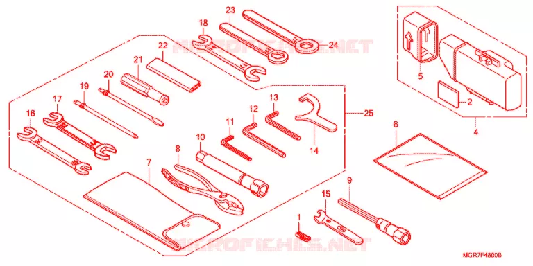 GEREEDSCHAP/ACCUVAK Honda MOTO 750 VT 2011  VT750SB