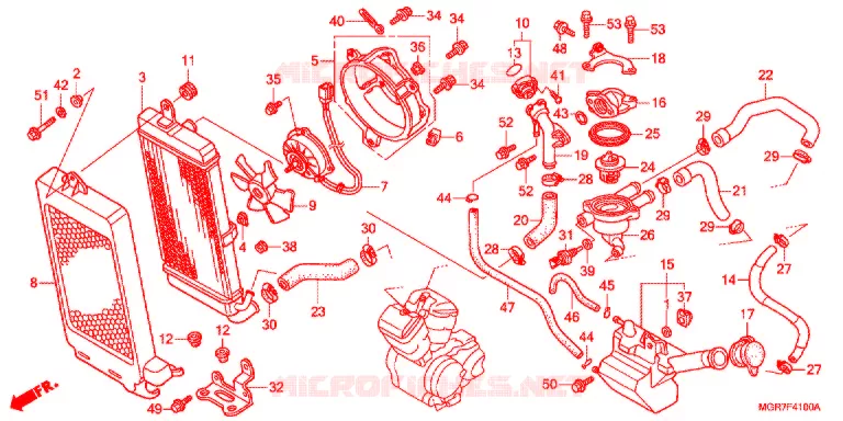 RADIATOR Honda MOTO 750 VT 2011  VT750SB