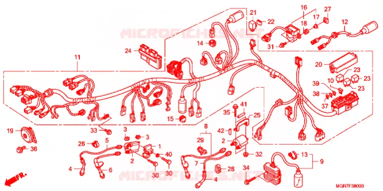 BEDRADINGSBUNDEL/ACCU Honda MOTO 750 VT 2011  VT750SB
