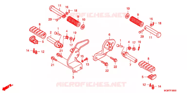 OPSTAP/KICKARM/ WISSEL PEDAAL Honda MOTO 750 VT 2011  VT750SB