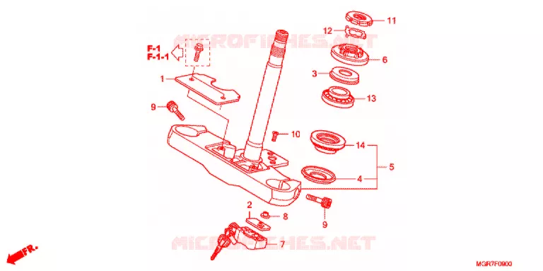 STURING STANG/BOVENSTE BRUG Honda MOTO 750 VT 2011  VT750SB