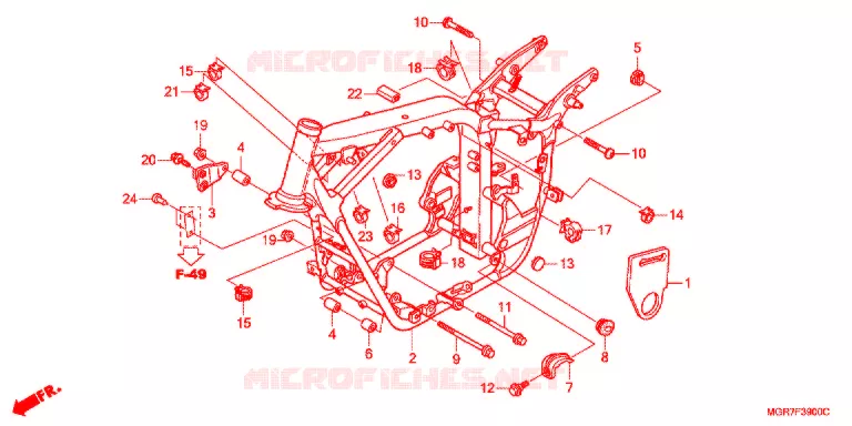 FRAME CHASSIS Honda MOTO 750 VT 2011  VT750SB