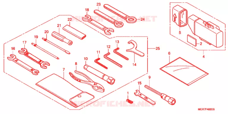GEREEDSCHAP/ACCUVAK Honda MOTO 750 VT 2011  VT750SB