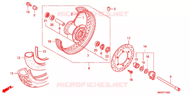 VOOR WIEL Honda MOTO 750 VT 2011  VT750SB