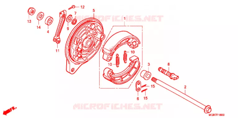 ACHTER REM PANEEL Honda MOTO 750 VT 2011  VT750SB