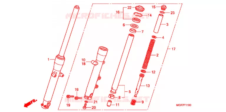 VOOR VORK Honda MOTO 750 VT 2011  VT750SB