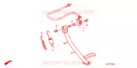 HOOFD STANDAARD/REMPEDAAL voor Honda 125 VARADERO 2010