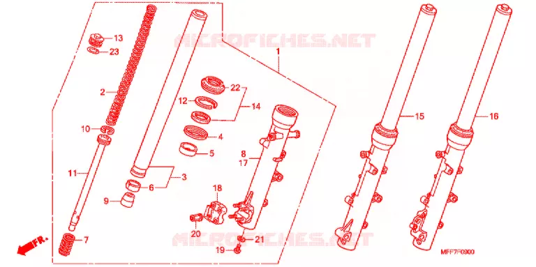VOOR VORK Honda MOTO 700 TRANSALP 2010  XL700VA