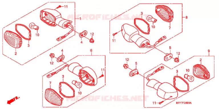 KNIPPERLICHT(2) Honda MOTO 700 TRANSALP 2010  XL700VAA