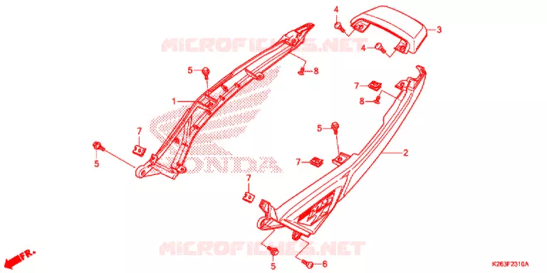 ZITTING/ACHTER KAP Honda MOTO 125 MSX 2013  MSX125D