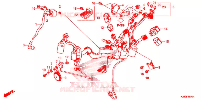 BEDRADINGSBUNDEL/ACCU Honda MOTO 125 MSX 2013  MSX125D