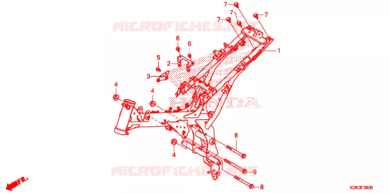 FRAME CHASSIS Honda MOTO 125 MSX 2013  MSX125D