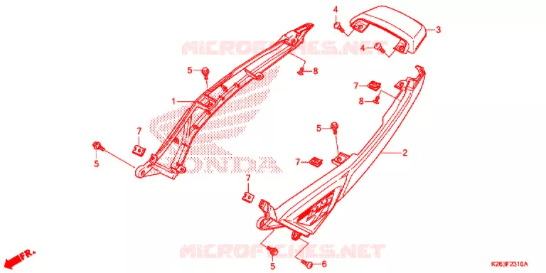 ZITTING/ACHTER KAP Honda MOTO 125 MSX 2013  MSX125D
