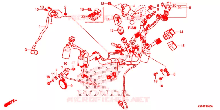 BEDRADINGSBUNDEL/ACCU Honda MOTO 125 MSX 2013  MSX125D