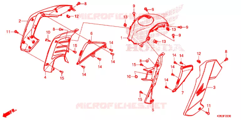 VENTILATOR AFDEKKING/DEKBAND Honda MOTO 125 MSX 2013  MSX125D