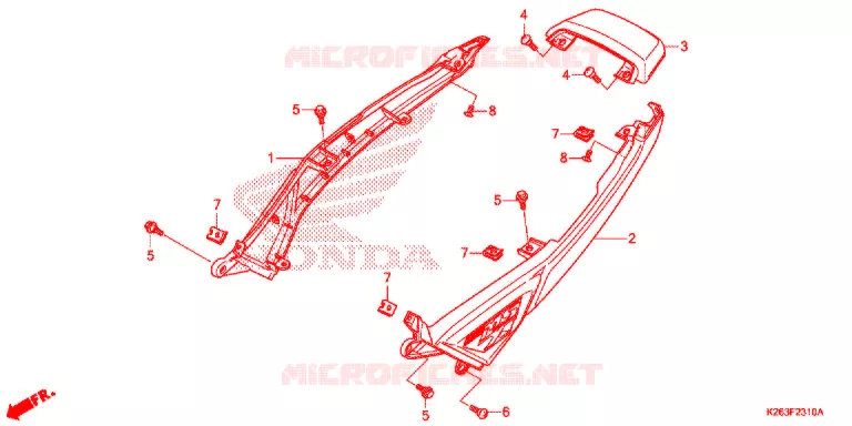 ZITTING/ACHTER KAP Honda MOTO 125 MSX 2013  MSX125D