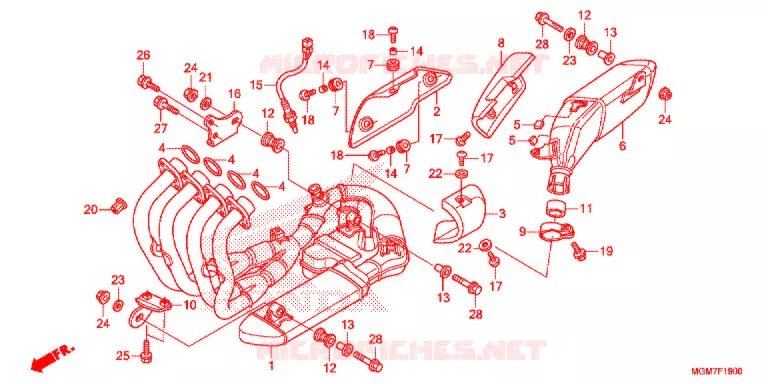 UITLAATDEMPER(2) Honda MOTO 600 HORNET 2013  CB600FAD