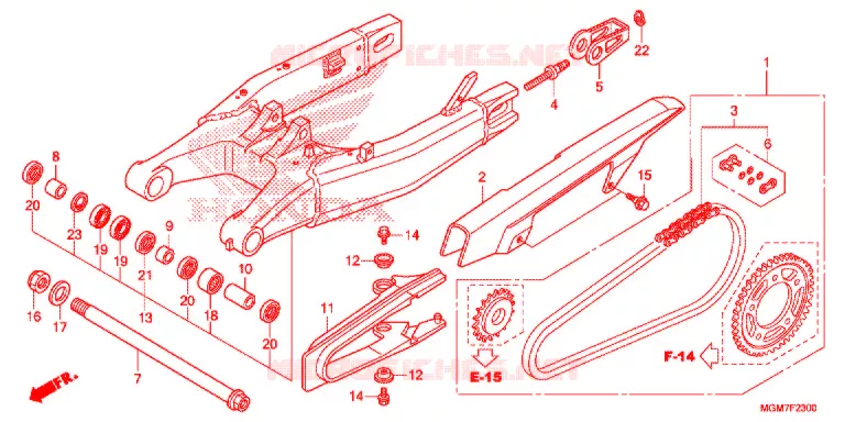 ZWAAI-ARM/KETTINGKAST Honda MOTO 600 HORNET 2013  CB600FAD