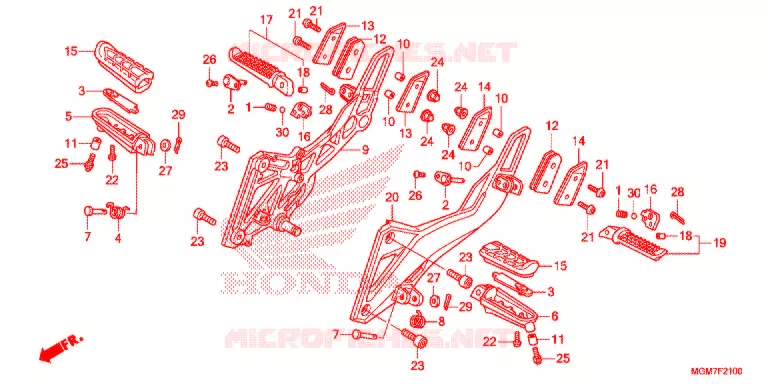 OPSTAP/KICKARM/ WISSEL PEDAAL Honda MOTO 600 HORNET 2013  CB600FAD