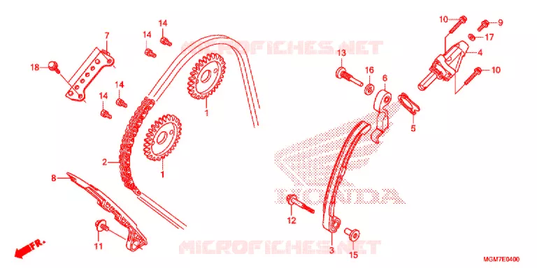 NOK KETTING/SPANNER Honda MOTO 600 HORNET 2013  CB600FAD