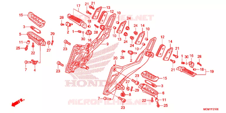 OPSTAP/KICKARM/ WISSEL PEDAAL Honda MOTO 600 HORNET 2013  CB600FAD