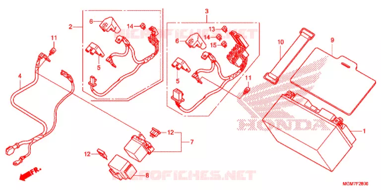 BEDRADINGSBUNDEL/ACCU Honda MOTO 600 HORNET 2013  CB600FAD