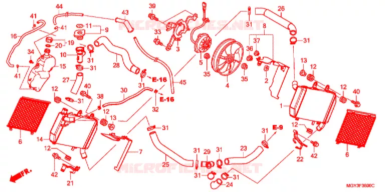 RADIATOR Honda MOTO 800 CROSSRUNNER 2012  VFR800XC