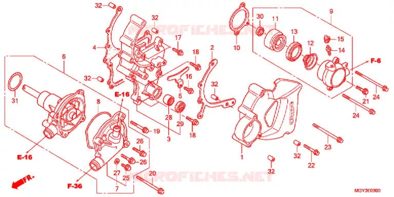 WATERPOMP Honda MOTO 800 CROSSRUNNER 2012  VFR800XC