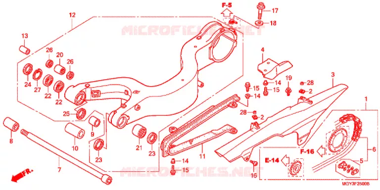 ZWAAI-ARM/KETTINGKAST Honda MOTO 800 CROSSRUNNER 2012  VFR800XC