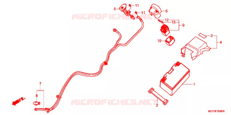 BEDRADINGSBUNDEL/ACCU Honda MOTO 800 CROSSRUNNER 2012  VFR800XC