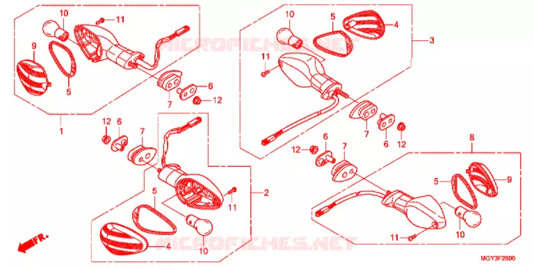 KNIPPERLICHT(2) Honda MOTO 800 CROSSRUNNER 2012  VFR800XC